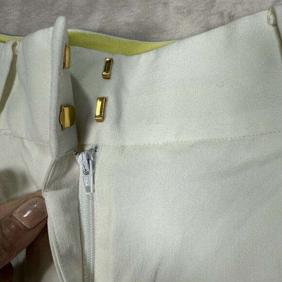Diane Von Furstenberg DVF Holly Culotte Cropped Pants Ivory Women's Size 2 - Picture 4 of 10
